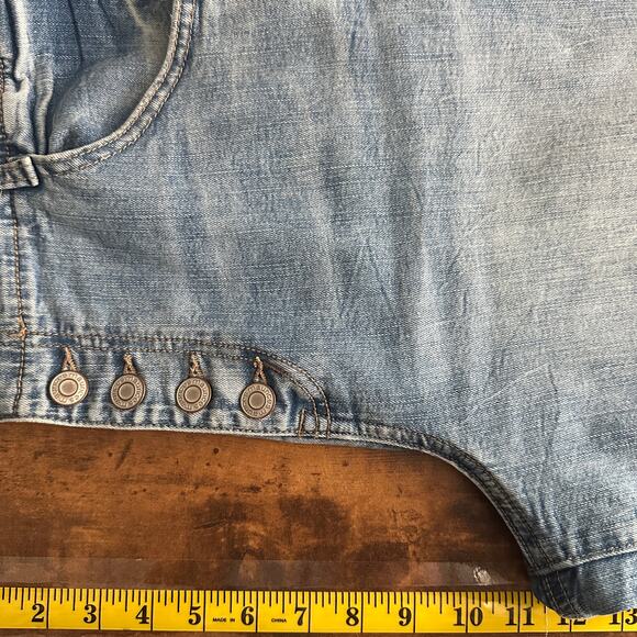 Maurices M Jeans 16W Short High Rise Button Fly Wide Leg Light Wash Beachy - Picture 4 of 9